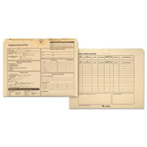 QUALITY PARK PRODUCTS Employee Record Folder, Top Tab, Letter, Manila, 20/Pack