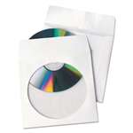 QUALITY PARK PRODUCTS Tech-No-Tear Poly/Paper CD/DVD Sleeves, 100/Box