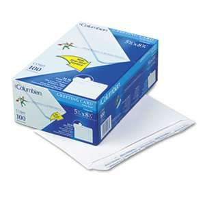 WESTVACO Greeting Card Envelope, Grip-Seal, #A9, White, 100/Box