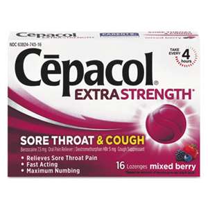 RECKITT BENCKISER Sore Throat and Cough Lozenges, Mixed Berry, 16 Lozenges