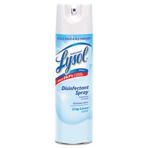 Professional LYSOL Brand 74828EA Disinfectant Spray, Crisp Linen, 19 oz Aerosol Can