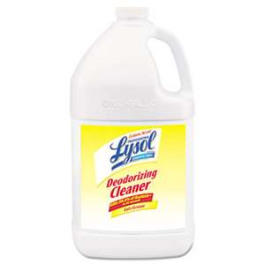 RECKITT BENCKISER Disinfectant Deodorizing Cleaner, 1gal Bottle, Concentrate, Lemon, 4/Carton