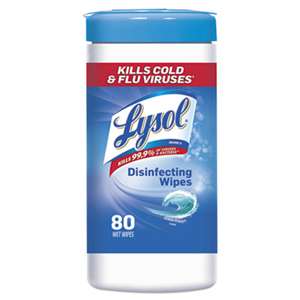 LYSOL Brand 77925EA Disinfecting Wipes, Ocean Fresh Scent 80/Canister