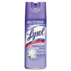 RECKITT BENCKISER Disinfectant Spray, Early Morning Breeze, 12oz, Aerosol