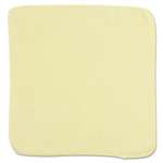 RUBBERMAID COMMERCIAL PROD. Microfiber Cleaning Cloths, 12 x 12, Yellow, 24/Bag