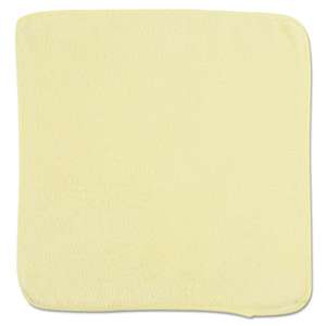 RUBBERMAID COMMERCIAL PROD. Microfiber Cleaning Cloths, 12 x 12, Yellow, 24/Bag