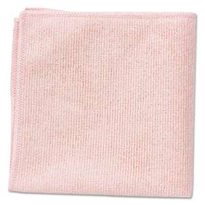 RUBBERMAID COMMERCIAL PROD. Microfiber Cleaning Cloths, 16 x 16, Pink, 24/Pack