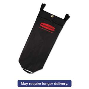 RUBBERMAID COMMERCIAL PROD. Fabric Cleaning Cart Bag, 26 gal, Black, 17 1/2w x 10 1/2d x 33h