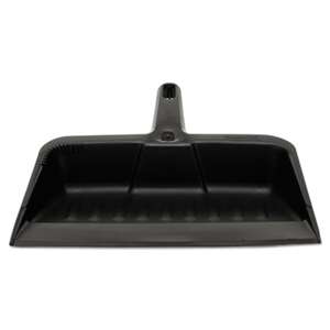 RUBBERMAID COMMERCIAL PROD. Heavy-Duty Dustpan, 8 1/4" w, Polypropylene, Charcoal