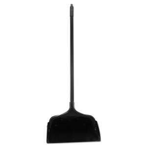 Rubbermaid Commercial 253100BK Lobby Pro Upright Dustpan, w/Wheels, 12 1/2 ", Polypropylene w/Vinyl Coat, Black