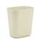 RUBBERMAID COMMERCIAL PROD. Fire-Resistant Wastebasket, Rectangular, Fiberglass, 3.5gal, Beige