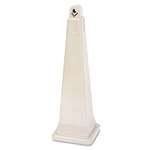RUBBERMAID COMMERCIAL PROD. GroundsKeeper Cigarette Waste Collector, Pyramid, Plastic/Steel, Beige