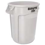 RUBBERMAID COMMERCIAL PROD. Round Brute Container, Plastic, 10 gal, White