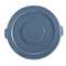 RUBBERMAID COMMERCIAL PROD. Round Flat Top Lid, for 32-Gallon Round Brute Containers, 22 1/4", dia., Gray