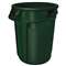 RUBBERMAID COMMERCIAL PROD. Round Brute Container, Plastic, 32 gal, Dark Green