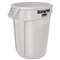 RUBBERMAID COMMERCIAL PROD. Round Brute Container, Plastic, 32 gal, White