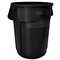 RUBBERMAID COMMERCIAL PROD. Brute Vented Trash Receptacle, Round, 44 gal, Black