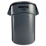 Rubbermaid Commercial 264360GY Brute Vented Trash Receptacle, Round, 44 gal, Gray