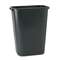 RUBBERMAID COMMERCIAL PROD. Deskside Plastic Wastebasket, Rectangular, 10 1/4 gal, Black