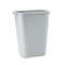 RUBBERMAID COMMERCIAL PROD. Deskside Plastic Wastebasket, Rectangular, 10 1/4 gal, Gray