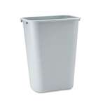 RUBBERMAID COMMERCIAL PROD. Deskside Plastic Wastebasket, Rectangular, 10 1/4 gal, Gray