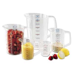 RUBBERMAID COMMERCIAL PROD. Bouncer Measuring Cup, 8oz, Clear