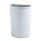RUBBERMAID COMMERCIAL PROD. Untouchable Waste Container, Half-Round, Plastic, 21gal, Gray