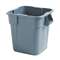 RUBBERMAID COMMERCIAL PROD. Brute Container, Square, Polyethylene, 28gal, Gray