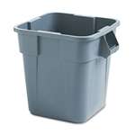RUBBERMAID COMMERCIAL PROD. Brute Container, Square, Polyethylene, 28gal, Gray