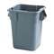 RUBBERMAID COMMERCIAL PROD. Brute Container, Square, Polyethylene, 40gal, Gray