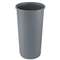 RUBBERMAID COMMERCIAL PROD. Untouchable Waste Container, Round, Plastic, 22gal, Gray