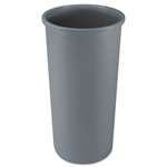 RUBBERMAID COMMERCIAL PROD. Untouchable Waste Container, Round, Plastic, 22gal, Gray