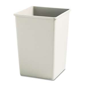 RUBBERMAID COMMERCIAL PROD. Plaza Waste Container Rigid Liner, Square, Plastic, 35gal, Beige