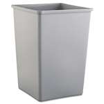 RUBBERMAID COMMERCIAL PROD. Untouchable Waste Container, Square, Plastic, 35gal, Gray