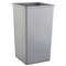 RUBBERMAID COMMERCIAL PROD. Untouchable Waste Container, Square, Plastic, 50gal, Gray