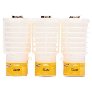 RUBBERMAID COMMERCIAL PROD. TCell Microtrans Odor Neutralizer Refill, Citrus, 1.62 oz, 6/Carton