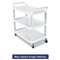 RUBBERMAID COMMERCIAL PROD. Open Sided Utility Cart, Three-Shelf, 40-5/8w x 20d x 37-13/16h, Off-White
