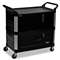 RUBBERMAID COMMERCIAL PROD. Xtra Equipment Cart, 300-lb Cap, Three-Shelf, 20-3/4w x 40-5/8d x 37-4/5h, Black