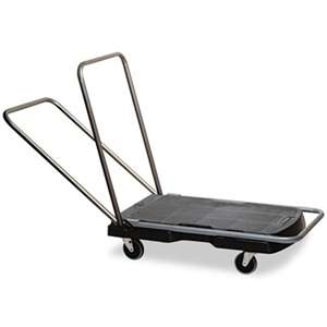 RUBBERMAID COMMERCIAL PROD. Utility-Duty Home/Office Cart, 250 lb Capacity, 20 1/2" x 32 1/2" Platform, BK