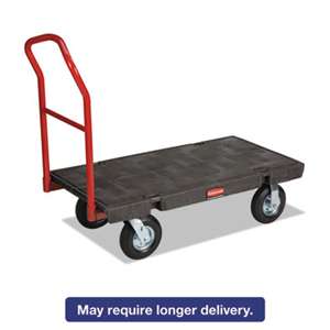 RUBBERMAID COMMERCIAL PROD. Heavy-Duty Platform Truck Cart, 1200lb Capacity, 24" x 48" Platform, Black