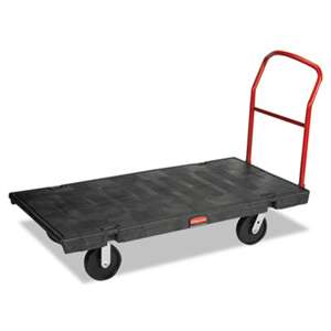 RUBBERMAID COMMERCIAL PROD. Platform Truck, 2000-lb Cap, 30w x 60d x 7h, Black