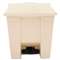 RUBBERMAID COMMERCIAL PROD. Indoor Utility Step-On Waste Container, Square, Plastic, 8gal, Beige