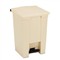 Rubbermaid Commercial 6144BEI Indoor Utility Step-On Waste Container, Square, Plastic, 12gal, Beige