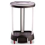 Rubbermaid Commercial 6300BLA Step-On Linen Hamper, 20 3/8w x 22 1/4d x 37 7/8h, Plastic/Aluminum, Black