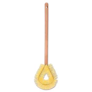 RUBBERMAID COMMERCIAL PROD. Toilet Bowl Brush, 17 3/4" Long, Wood Handle, Yellow