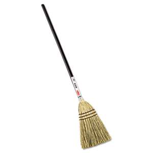 RUBBERMAID COMMERCIAL PROD. Lobby Corn-Fill Broom, 38" Handle, Brown