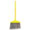 RUBBERMAID COMMERCIAL PROD. Angled Large Broom, Poly Bristles, 46 7/8" Metal Handle, Yellow/Gray