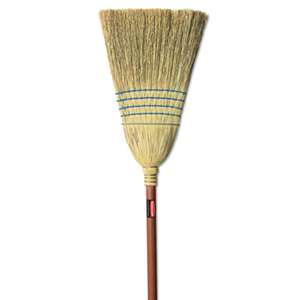 RUBBERMAID COMMERCIAL PROD. Warehouse Corn-Fill Broom, 38-in Handle, Blue