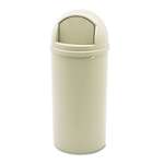 RUBBERMAID COMMERCIAL PROD. Marshal Classic Container, Round, Polyethylene, 15gal, Beige