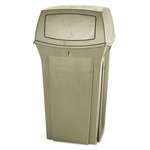 Rubbermaid Commercial 843088BG Ranger Fire-Safe Container, Square, Structural Foam, 35gal, Beige